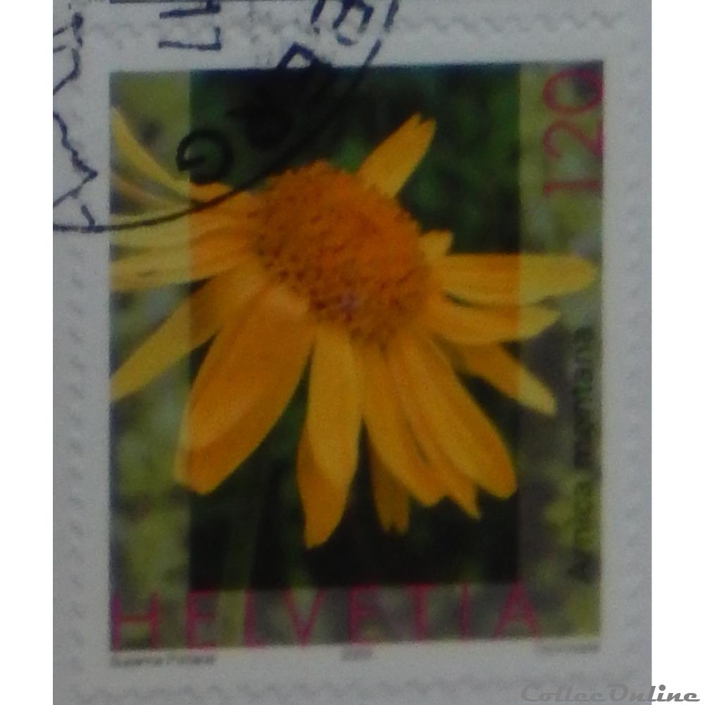 timbre europe suisse 01748 fleur arnica 120cts de 2003