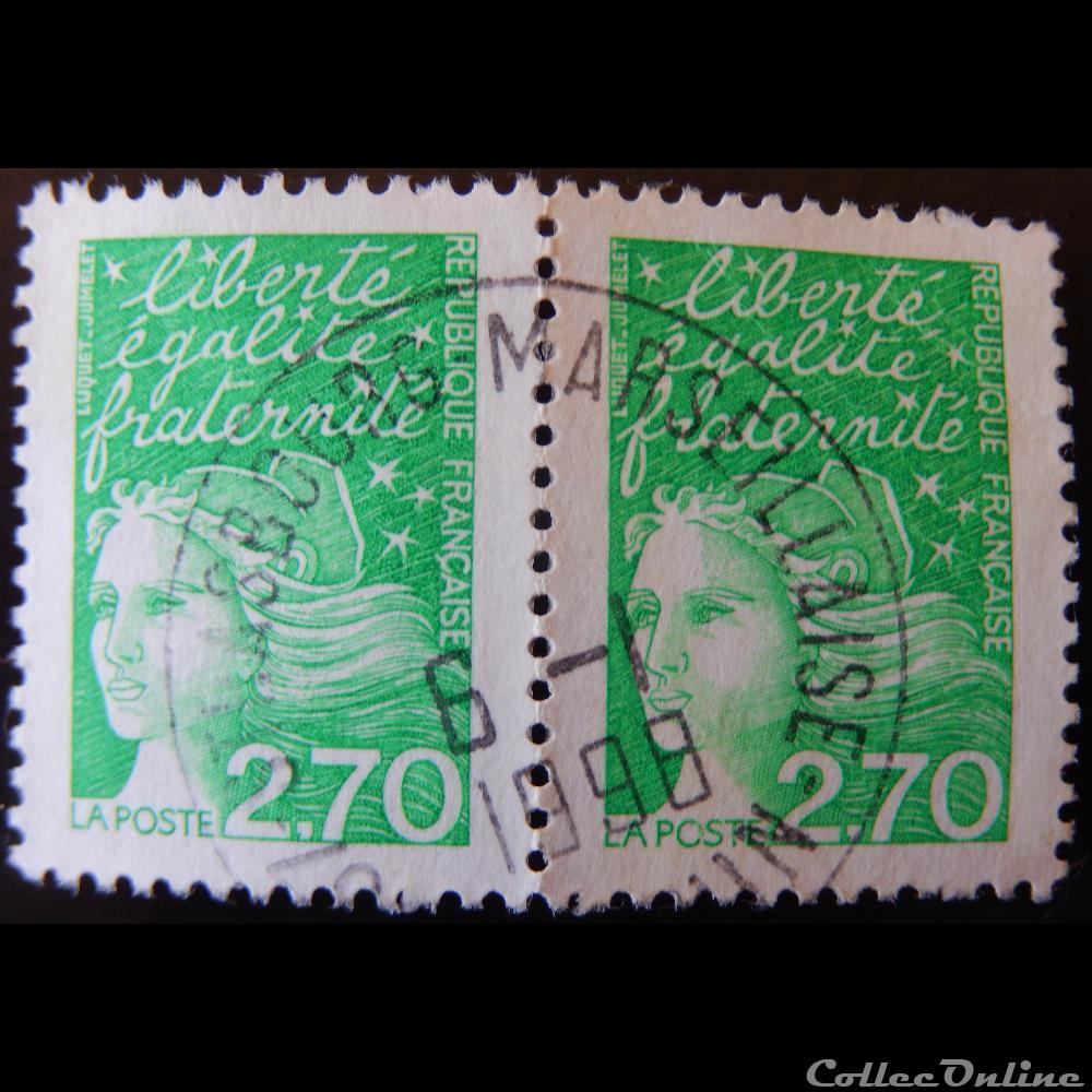 03091 Marianne de Luquet 2F70 vert de 1997 timbre france 03091 marianne de luquet 2f70 vert de 1997
