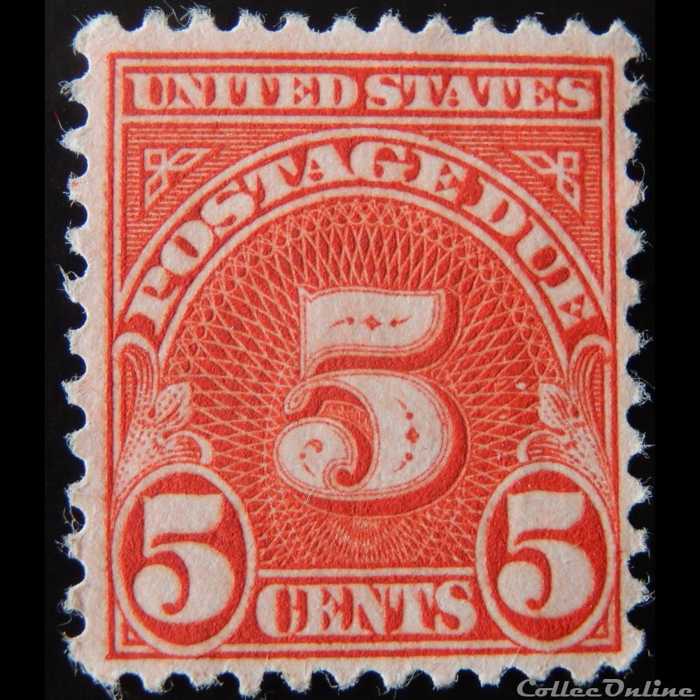Etats Unis T0048 chiffre 5c de 1930 timbre amerique etats unis t0048 chiffre 5c de 1930