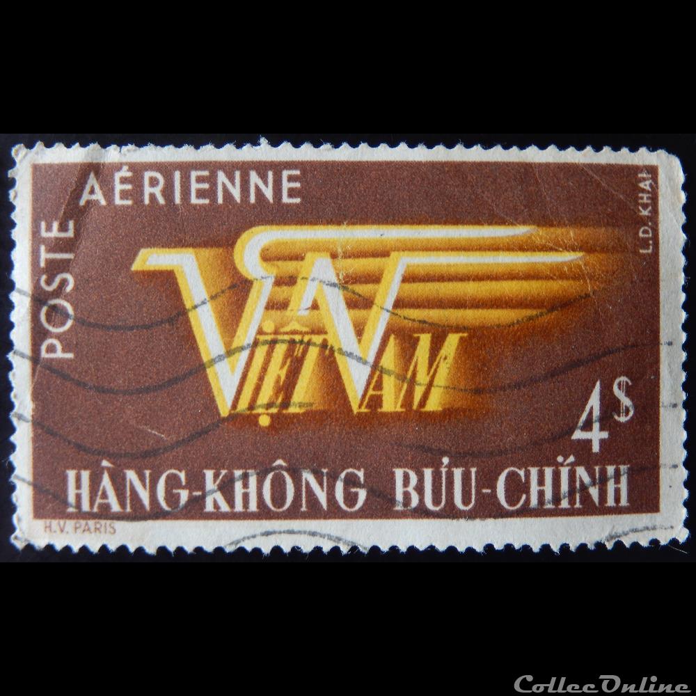 Viet-Nam PA0009 4$ de 1953 timbre asie viet nam pa0009 4 de 1953