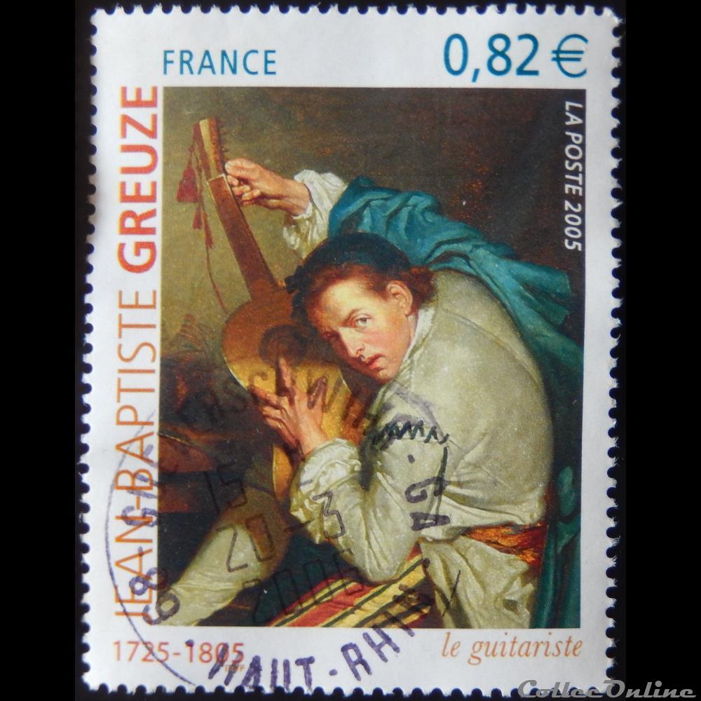 03835 Jean-Baptiste Greuze 1725-1805 «Le guitariste» 0.82€ de 2005 timbre france 03835 jean baptiste greuze 1725 1805 le guitariste 0 82 de 2005