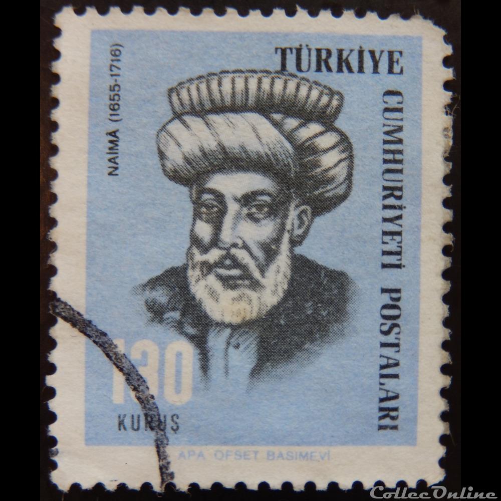 Turquie 01766 Mustafa Naima 130 Kurus de 1966 timbre asie turquie 01766 mustafa naima 130 kurus de 1966