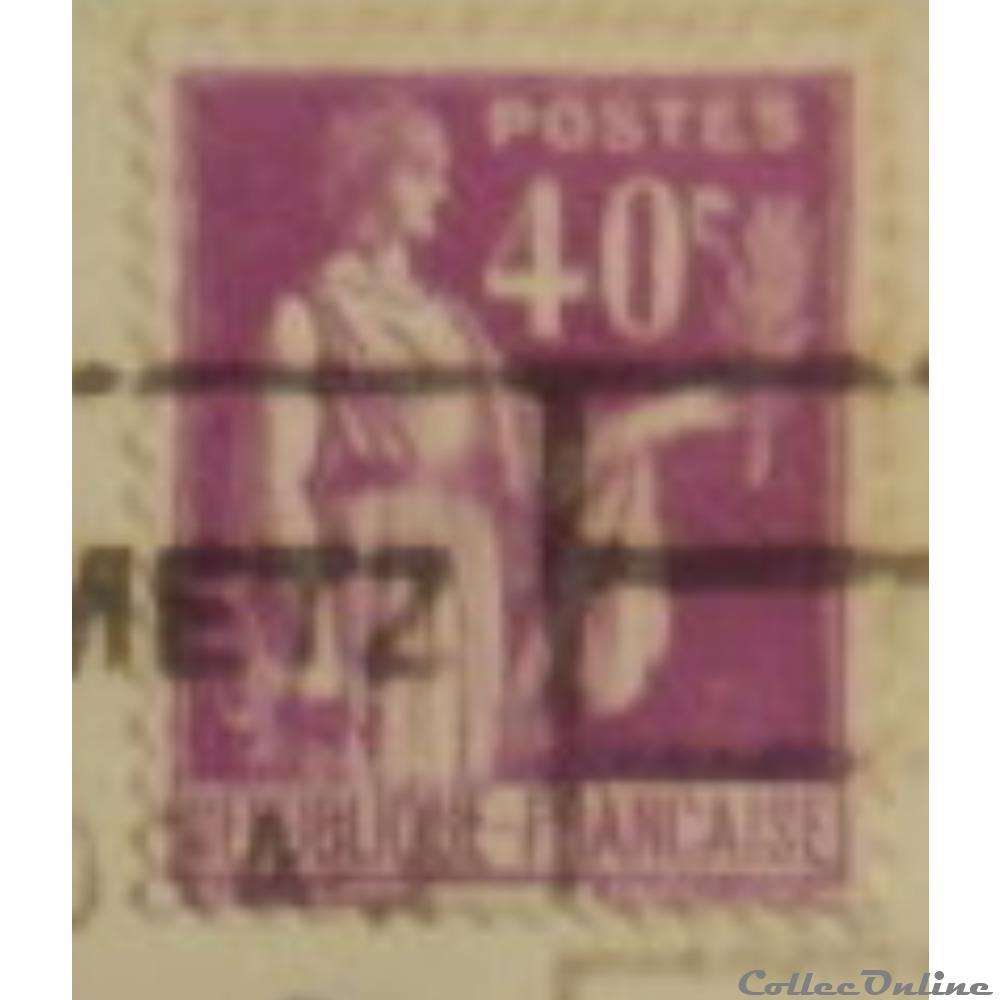 timbre france 00281 type paix 2eme serie 40cts lilas