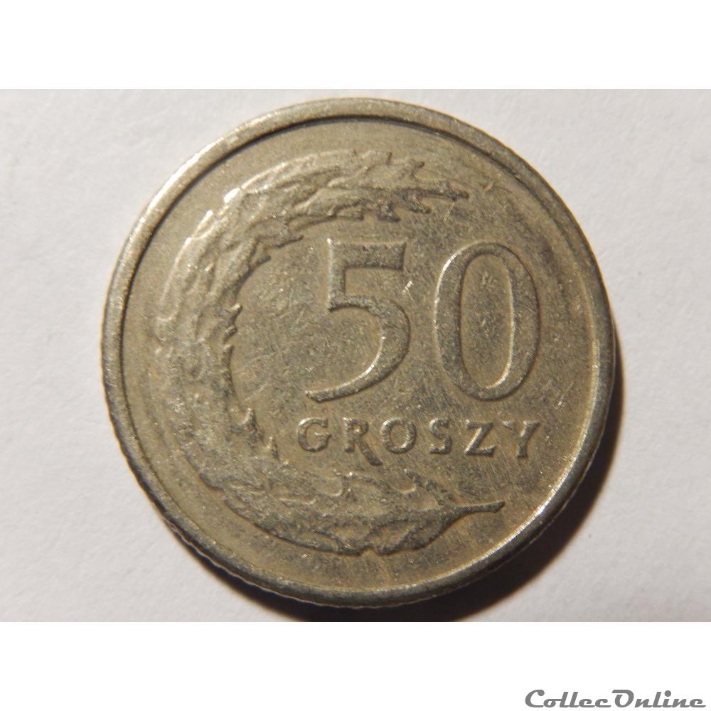 Pologne, 50 groszy de 1992 monnaie monde pologne 50 groszy de 1992