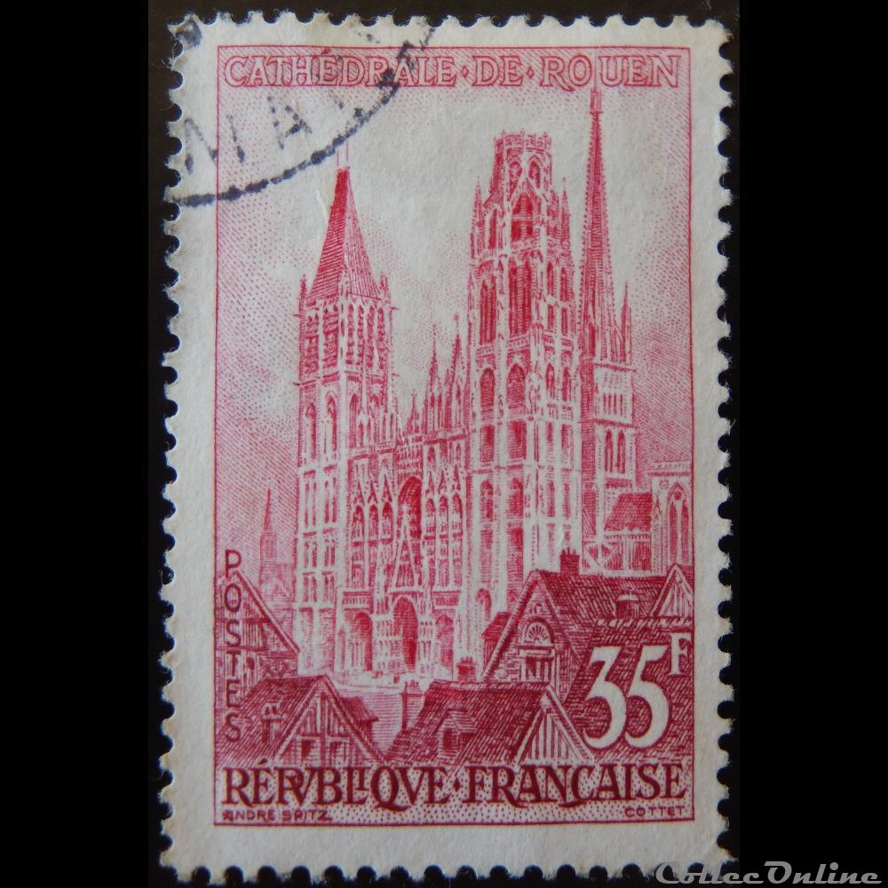 01129 La cathédrale de Rouen 35F - Stamps - Europe - France - 1951 - 1960