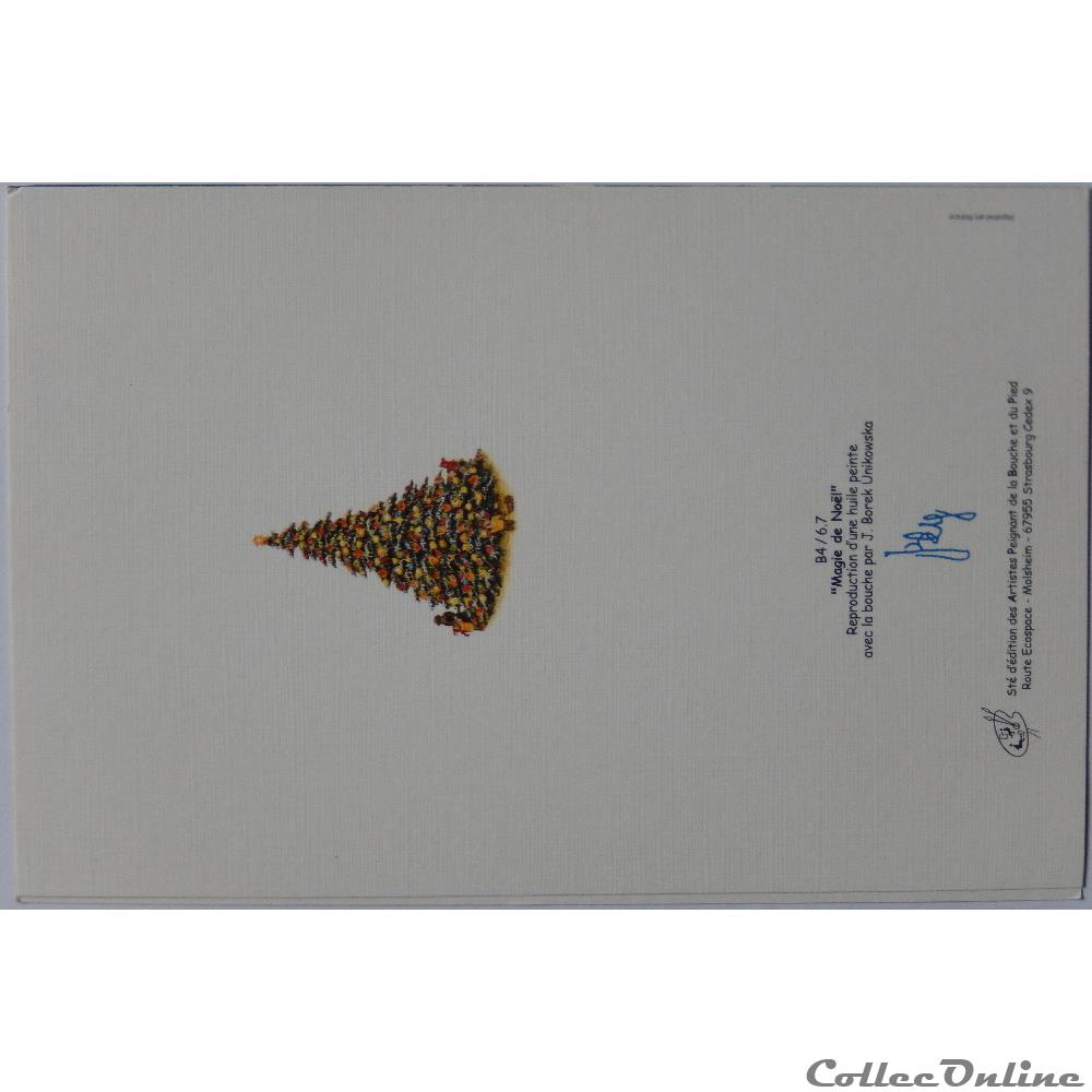 CP Peinture sapin de noël carte postale alsace cp peinture sapin de noel
