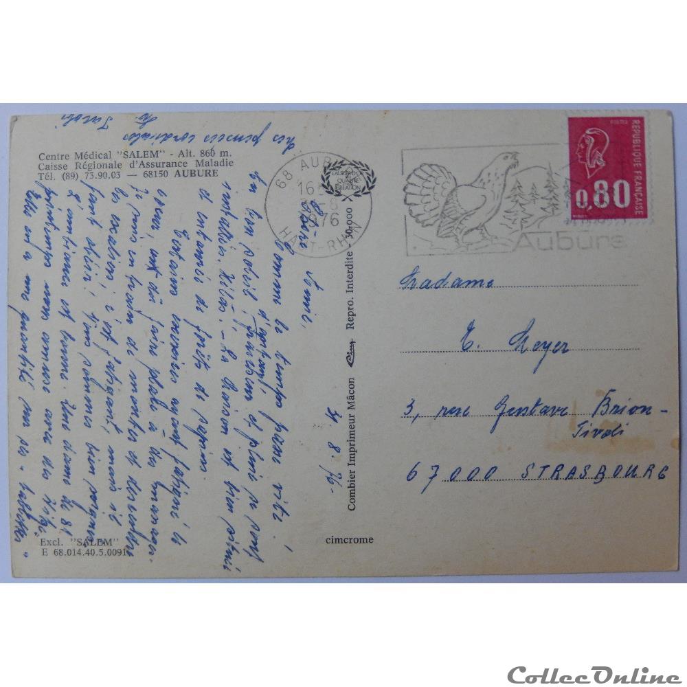 CP du Haut-Rhin, Aubure carte postale france alsace cp du haut rhin aubure