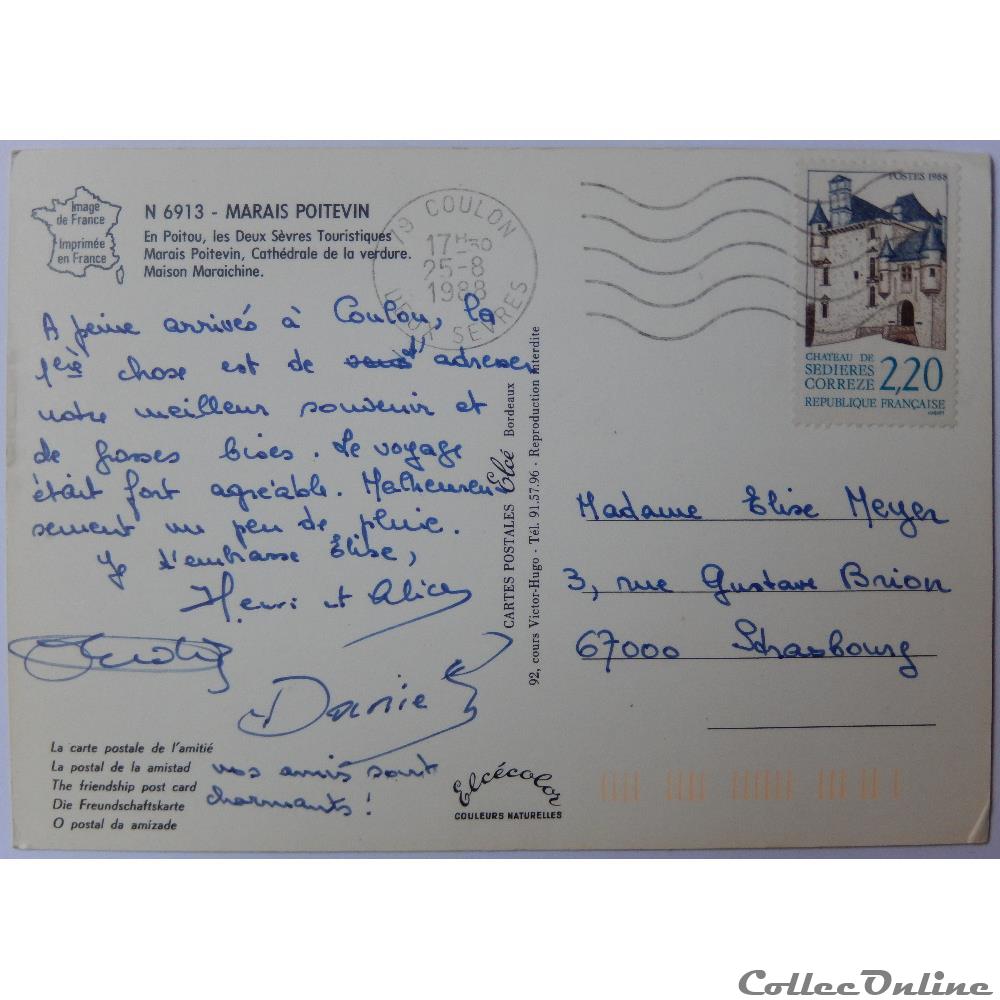 CP des Deux-Sèvres, Marais Poitevin carte postale france poitou charente cp des deux sevres marais poitevin