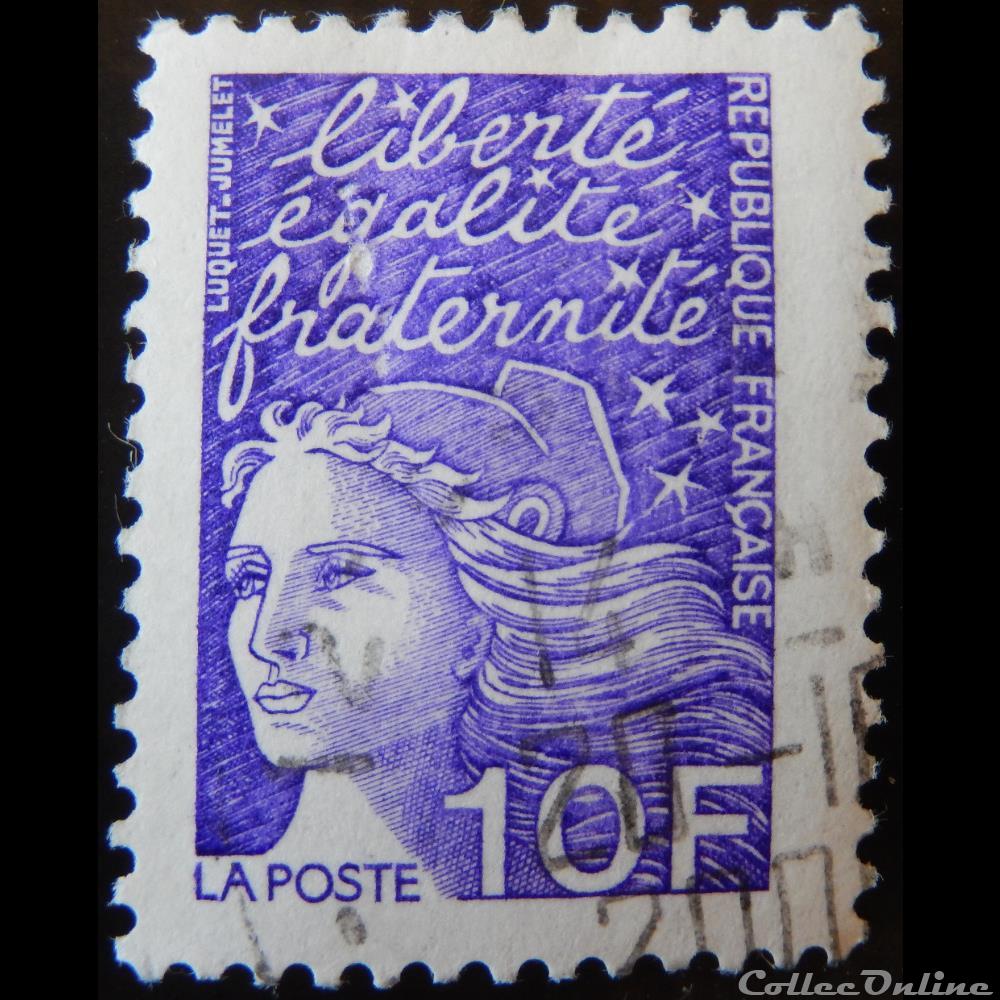 03099 Marianne de Luquet 10 F violet 2 timbre france 03099 marianne de luquet 10 f violet