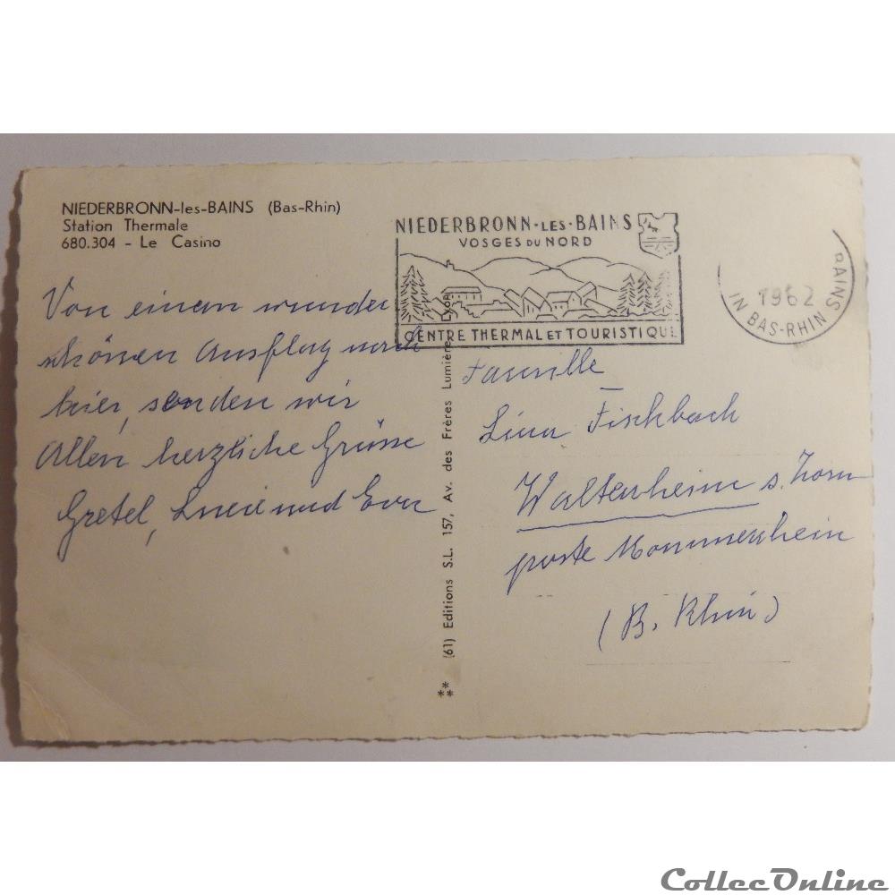 CPA de Niederbronn-les-Bains, le Casino, Bas-Rhin carte postale france alsace cpa de niederbronn les bains le casino bas rhin