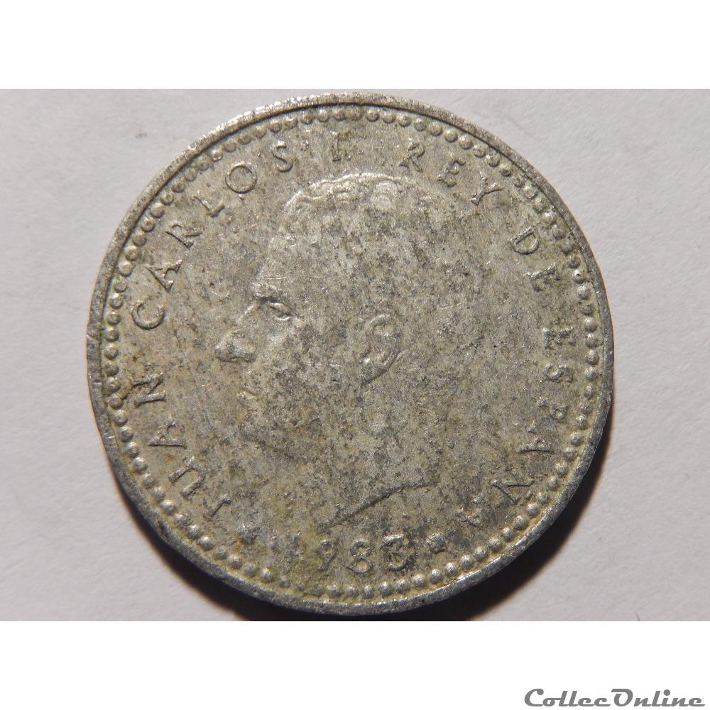 Espagne, 1 peseta de 1983 2 monnaie monde espagne 1 peseta de 1983
