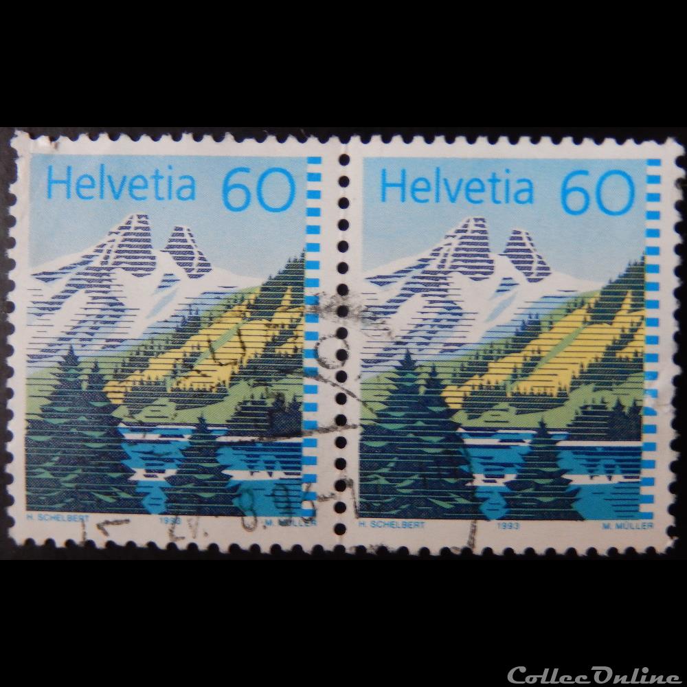 Suisse 01418 Lac de Tanay 60cts de 1993 timbre europe suisse 01418 lac de tanay 60cts de 1993