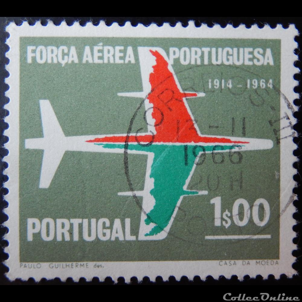 timbre europe portugal 00974 aviation portugaise 1 00 de 1965
