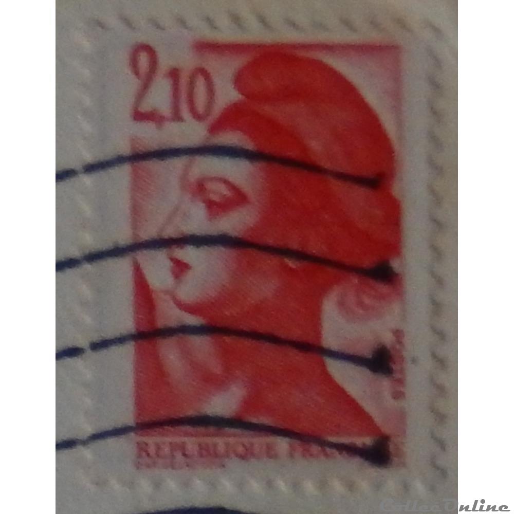 02319 La République, type Liberté - 2F10 rouge de 1984 4 timbre france 02319 la republique type liberte 2f10 rouge de 1984