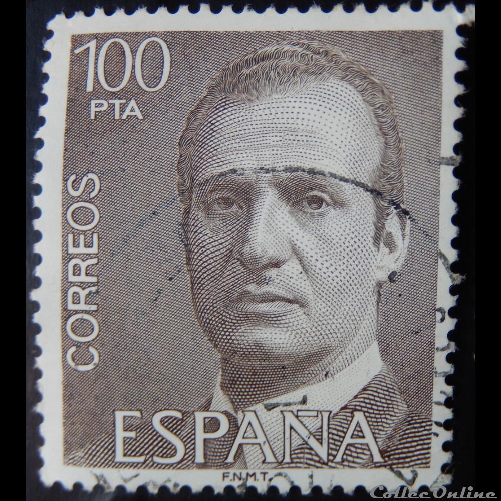 Espagne 02262 roi Juan Carlos I 100Ptas de 1981 2 timbre europe espagne 02262 roi juan carlos i 100ptas de 1981