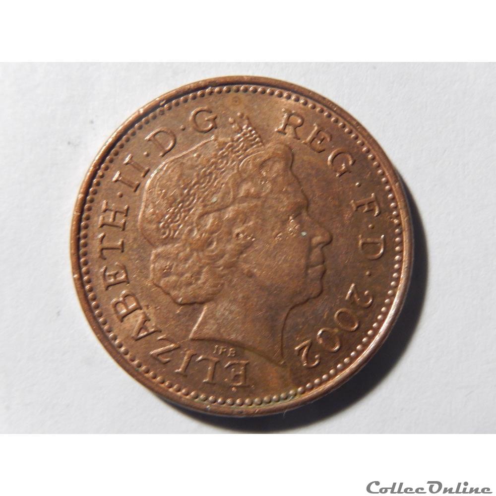 Royaume-Uni, 1 penny de 2002 2 monnaie monde royaume uni 1 penny de 2002