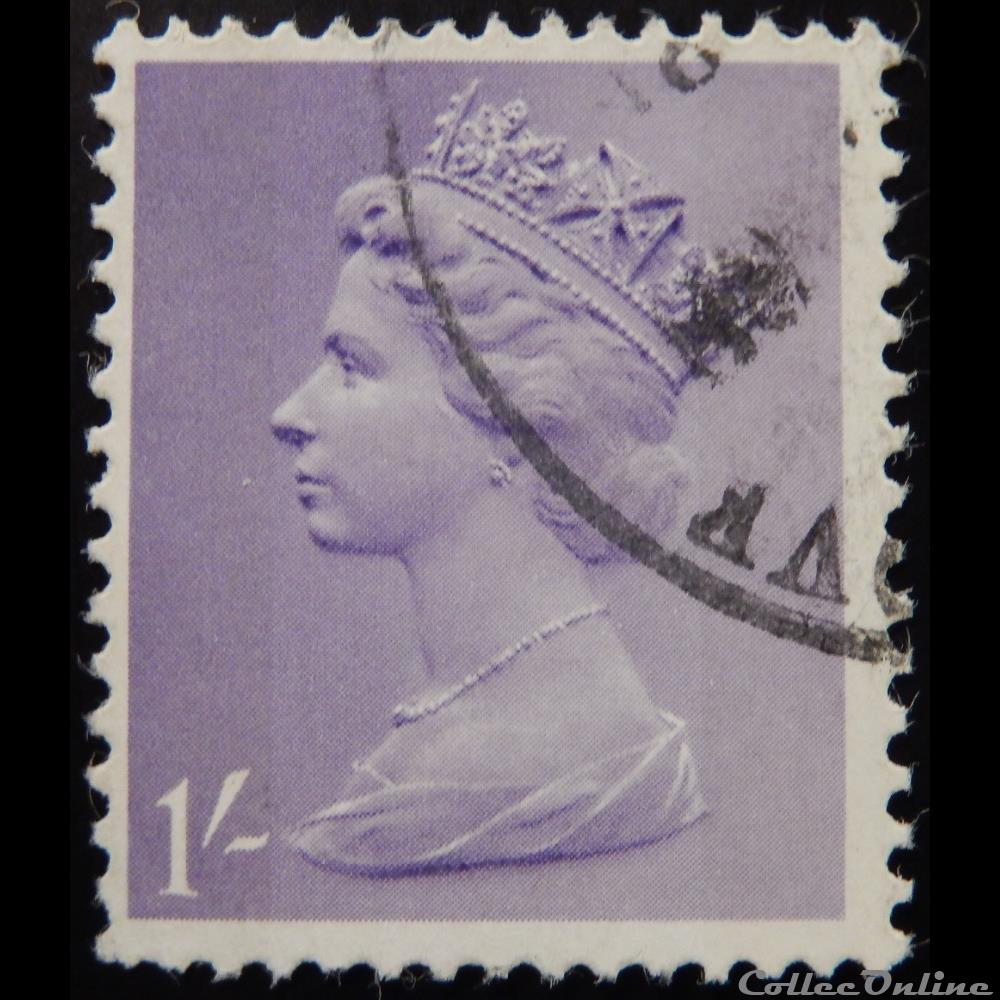 Royaume-Uni 00484 reine Elisabeth II 1S de 1967 timbre europe royaume uni 00484 reine elisabeth ii 1s de 1967