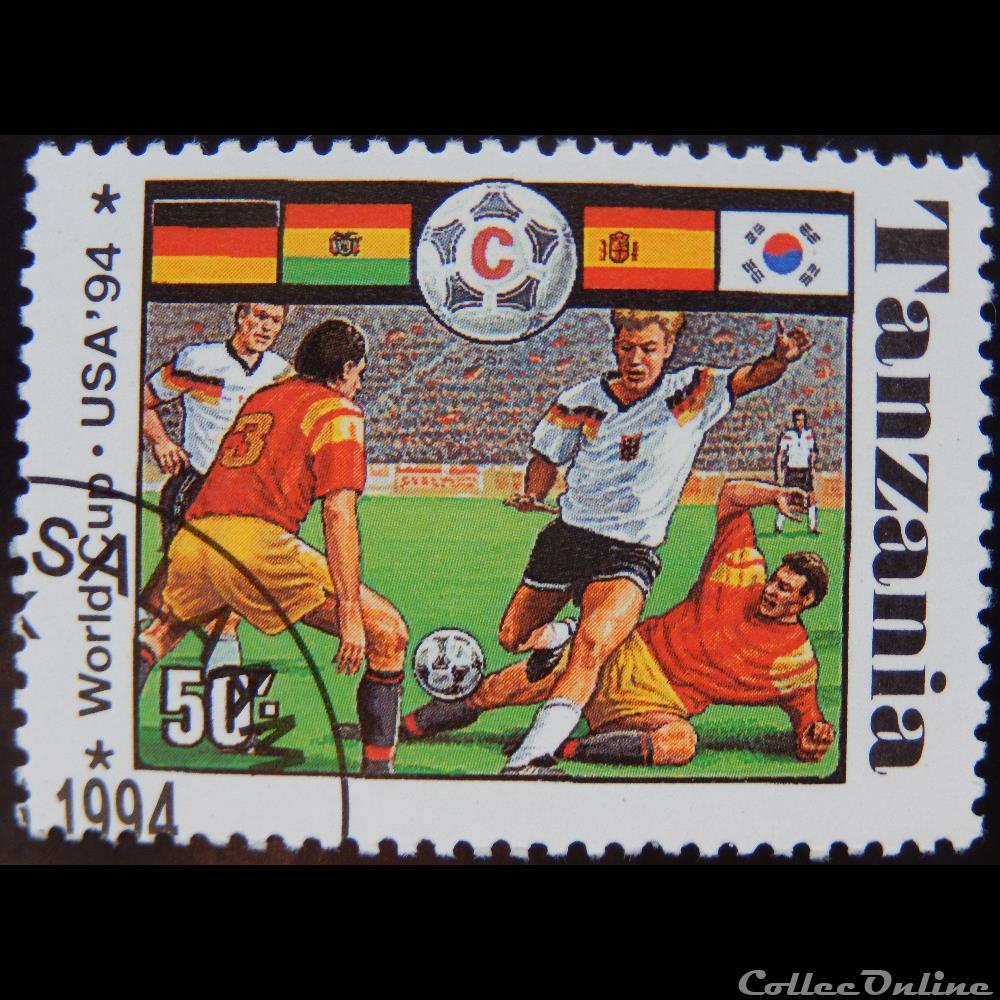 Tanzanie 01715B Championnat du monde de Football de 1994 groupe C 50 TSh timbre afrique tanzanie 01715b championnat du monde de football de 1994 groupe c 50 tsh