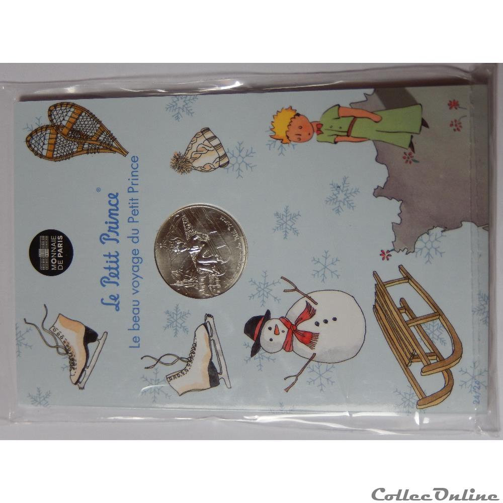 10 euros, le beau voyage du Petit Prince, fait de la luge 2 monnaie france moderne 10 euros le beau voyage du petit prince fait de la luge