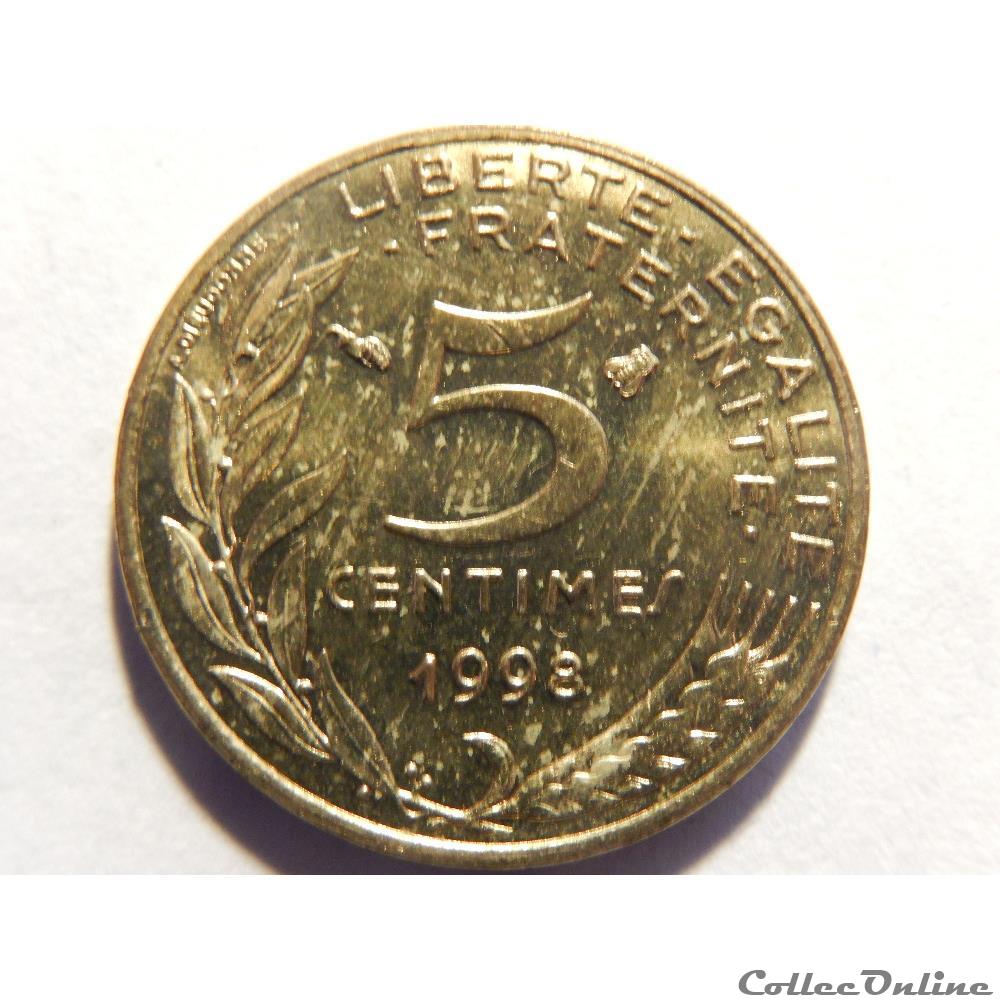 5 centimes Marianne 1998 monnaie france moderne 5 centimes marianne 1998