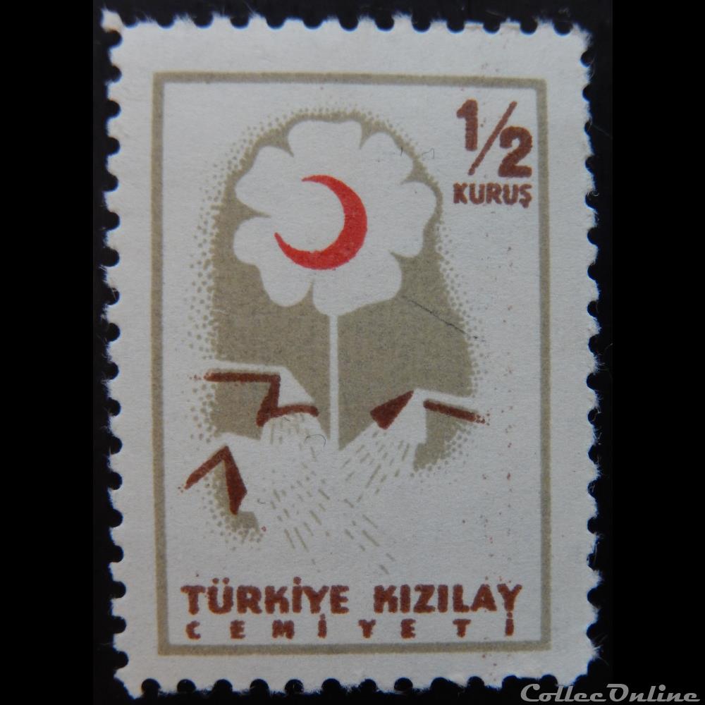 Turquie Z0137 encouragement d'une infirmière 1/2 kurus de 1949 timbre asie turquie z0137 encouragement une infirmiere 1 2 kurus de 1949