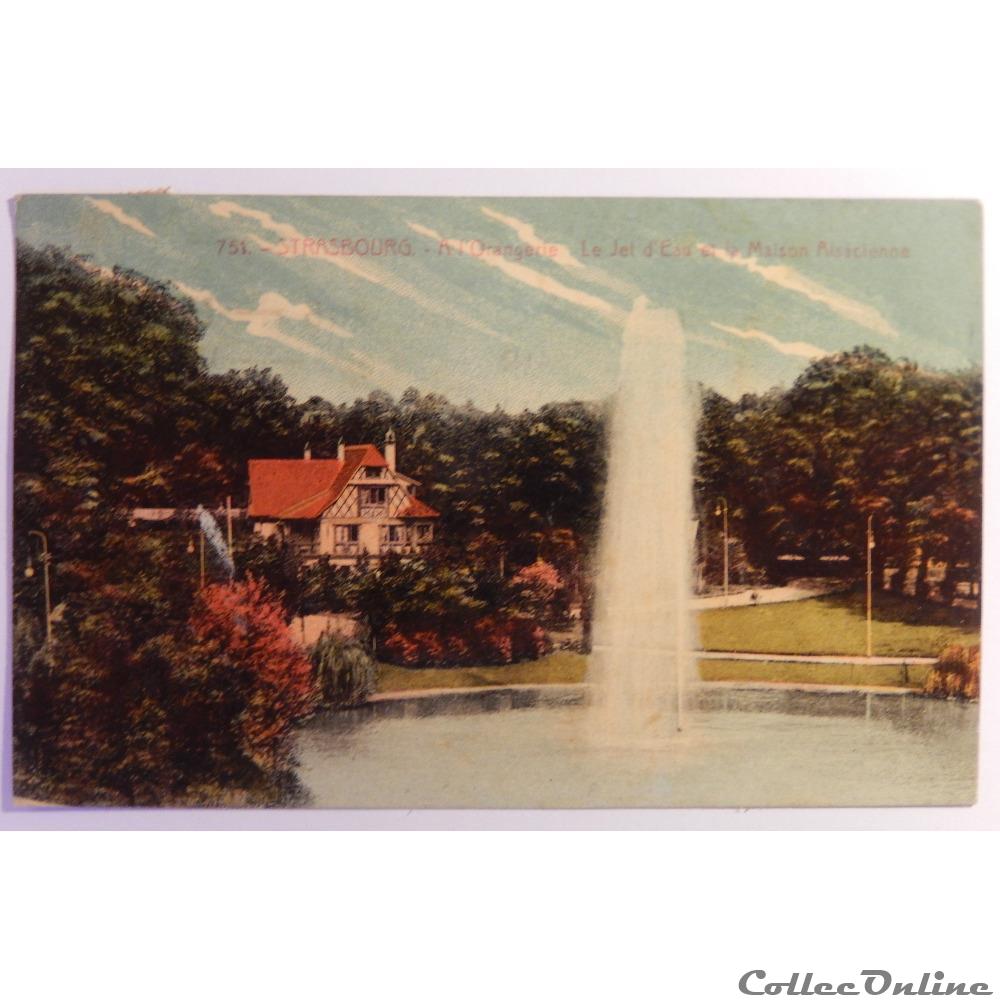 carte postale france alsace cpa de strasbourg orangerie bas rhin