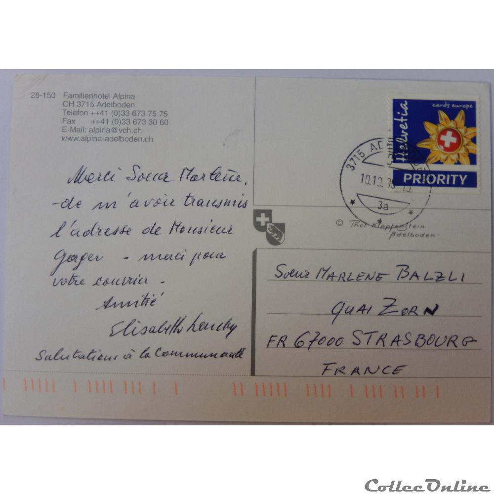 CP de Suisse, Berne, Adelboden, Alpina carte postale europe languedoc roussillon cp de suisse berne adelboden alpina