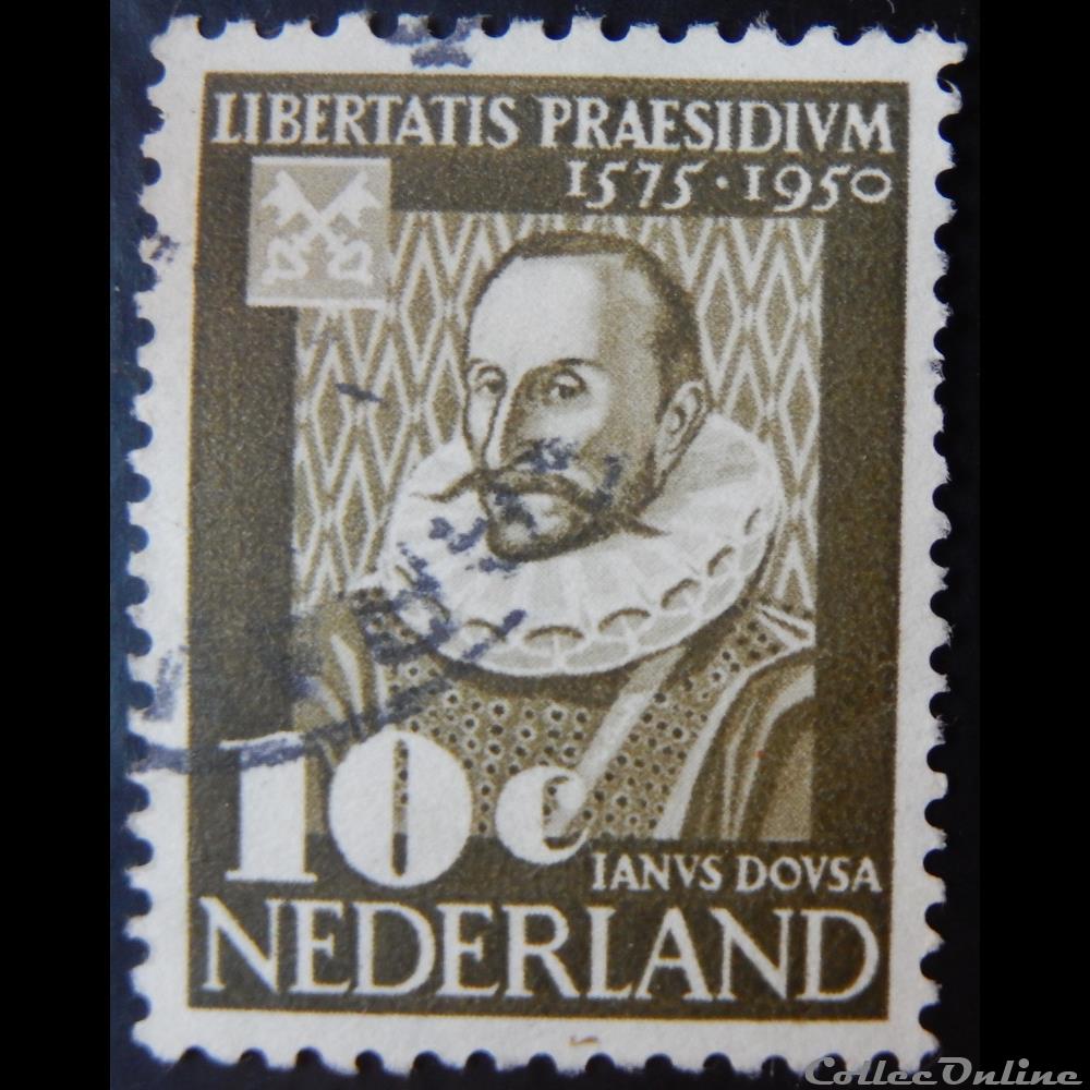 Pays-Bas 00547 université de Leiden 10c de 1950 timbre europe pays bas 00547 universite de leiden 10c de 1950