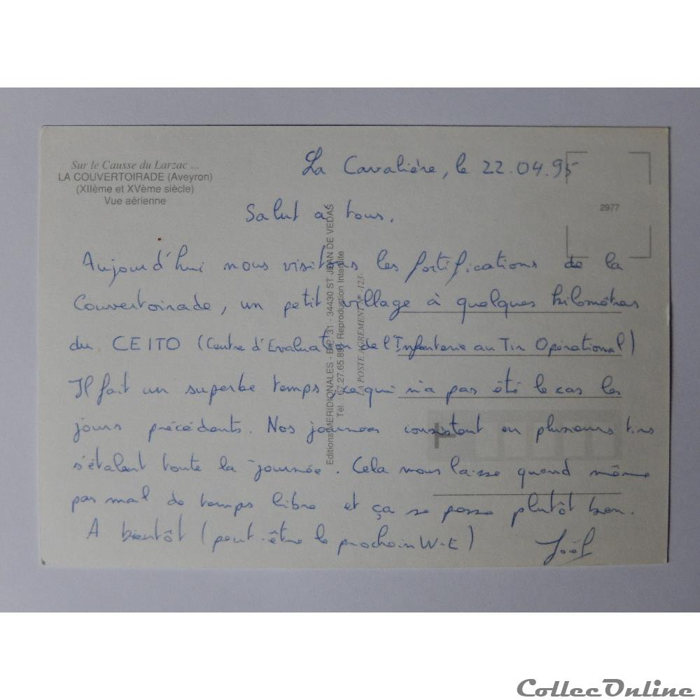 CP de l'Aveyron, La Couvertoirade. carte postale france midi pyrenee cp de aveyron la couvertoirade