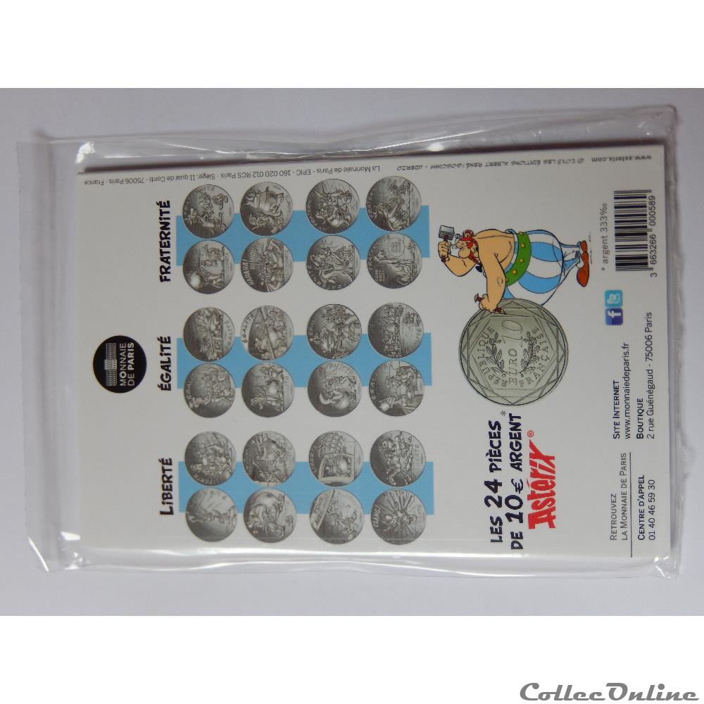 10 euros, Astérix et l'égalité Distribution de potion 2015 3 monnaie france moderne 10 euros asterix et egalite distribution de potion 2015