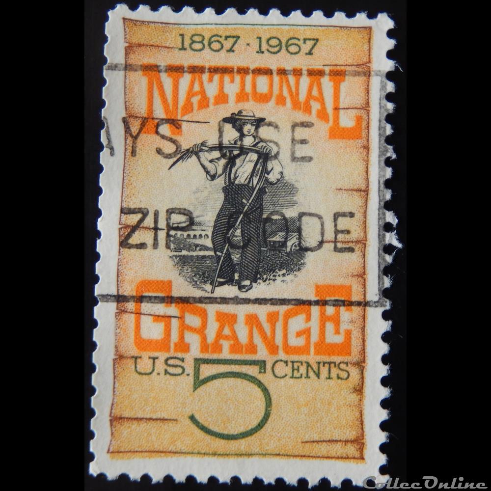 Etats Unis 00826 poster National Grange de 1870 5c de 1967 timbre amerique etats unis 00826 poster national grange de 1870 5c de 1967
