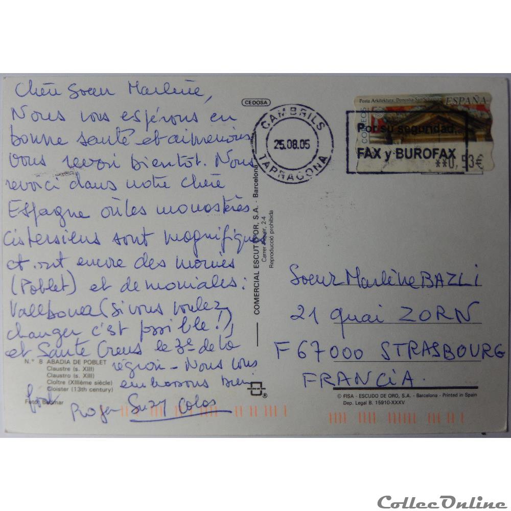 CP d'Espagne, Catalogne, Abadia de Poblet carte postale europe poitou charente cp espagne catalogne abadia de poblet