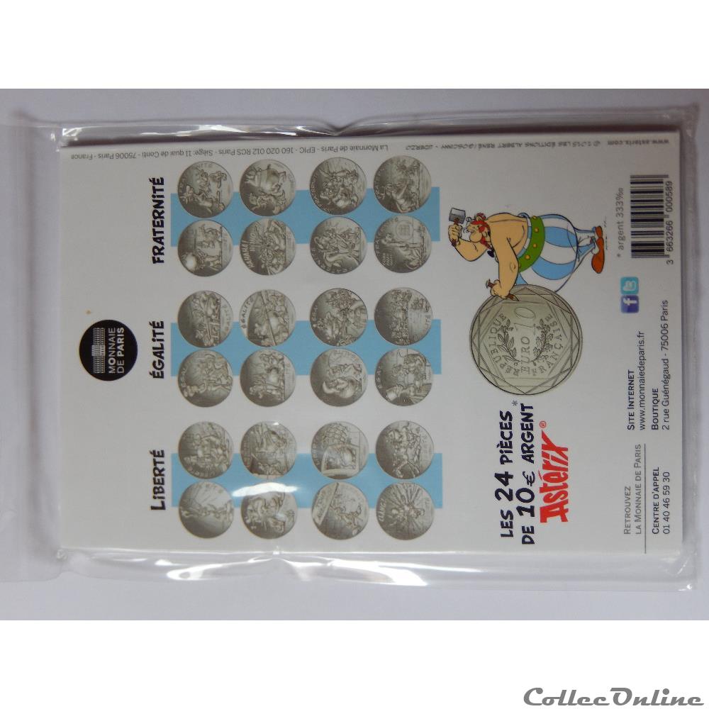 10 euros, Astérix et liberté A Cheval 2015 3 monnaie france croatie 10 euros asterix et liberte a cheval 2015