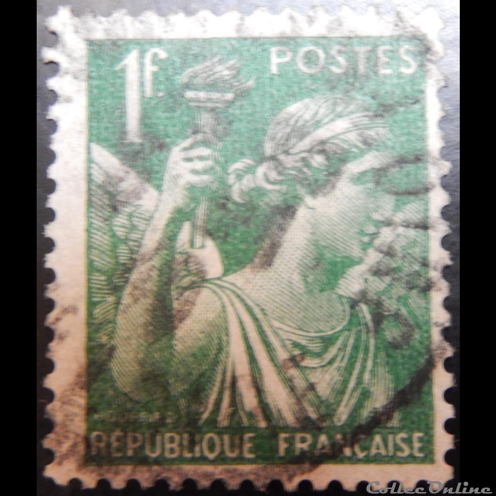 00432 Iris 1F vert timbre france 00432 iris 1f vert