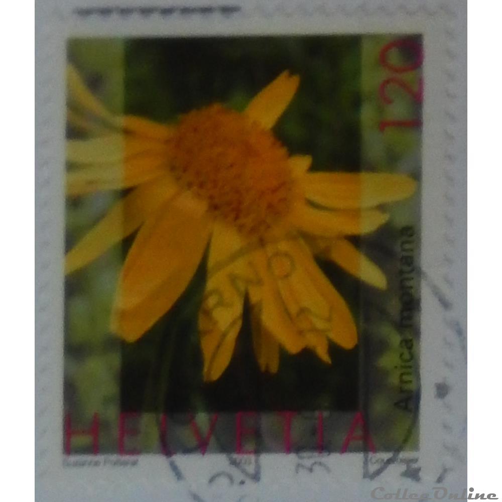 timbre europe suisse 01748 fleur arnica 120cts de 2003