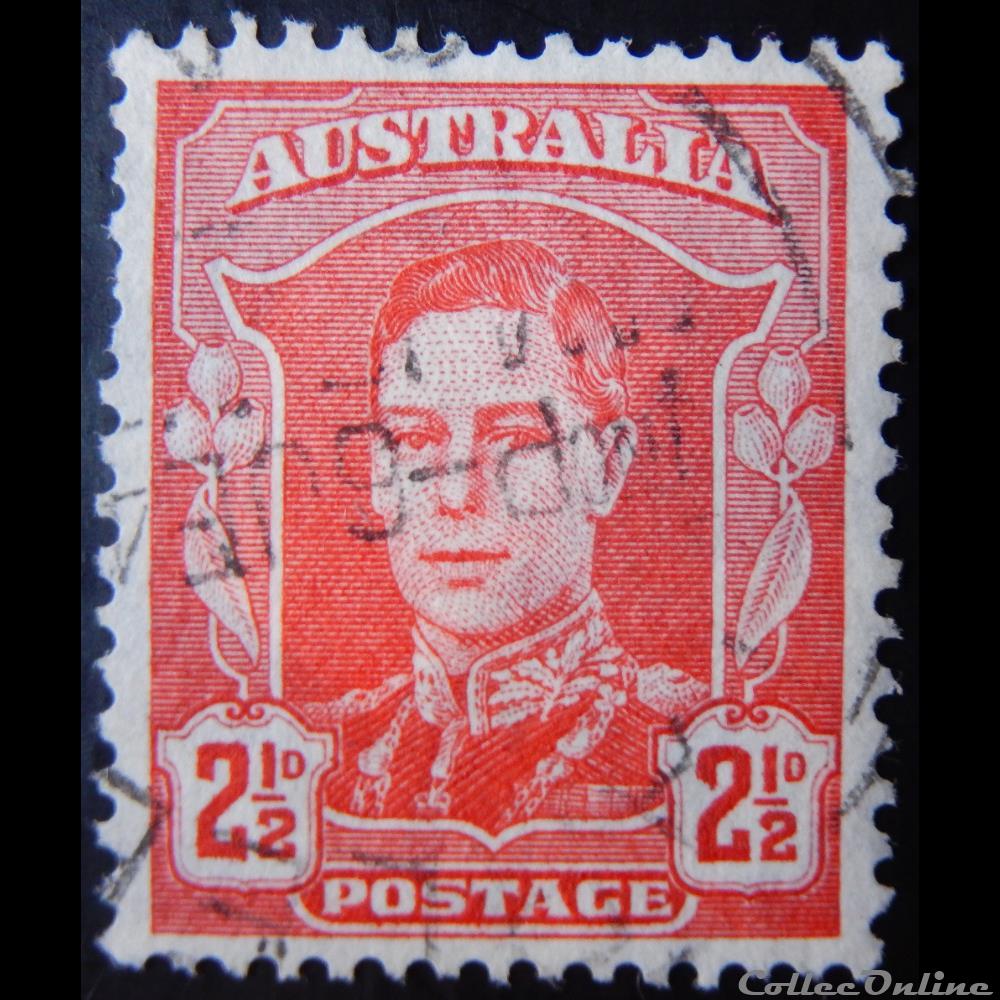timbre oceanie australie 00132 roi georges vi 2 1 2d de 1942
