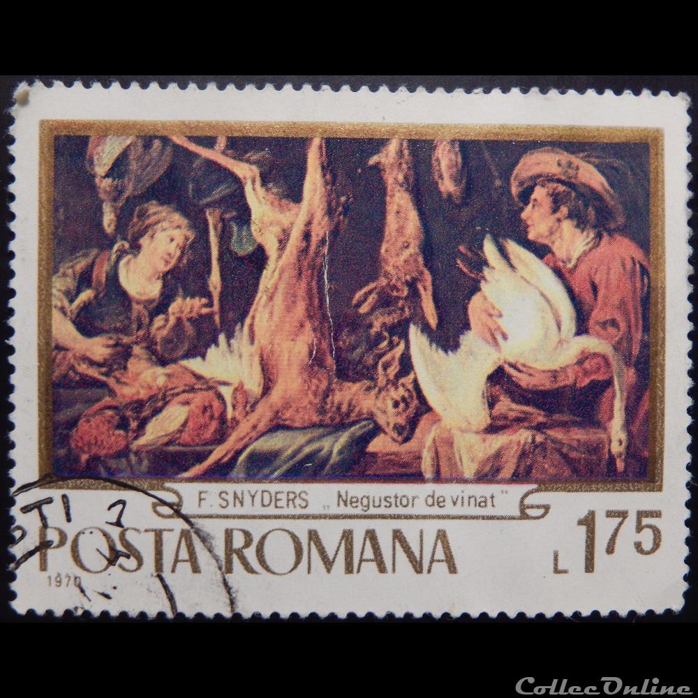 Roumanie 02565 le marchand 1.75 Lei de 1970 timbre europe roumanie 02565 le marchand 1 75 lei de 1970
