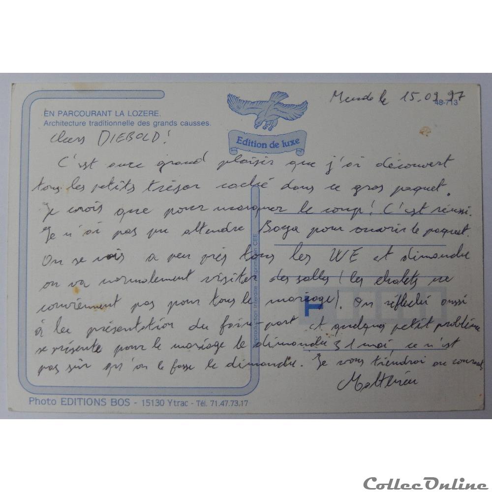 carte postale france languedoc roussillon cp de lozere