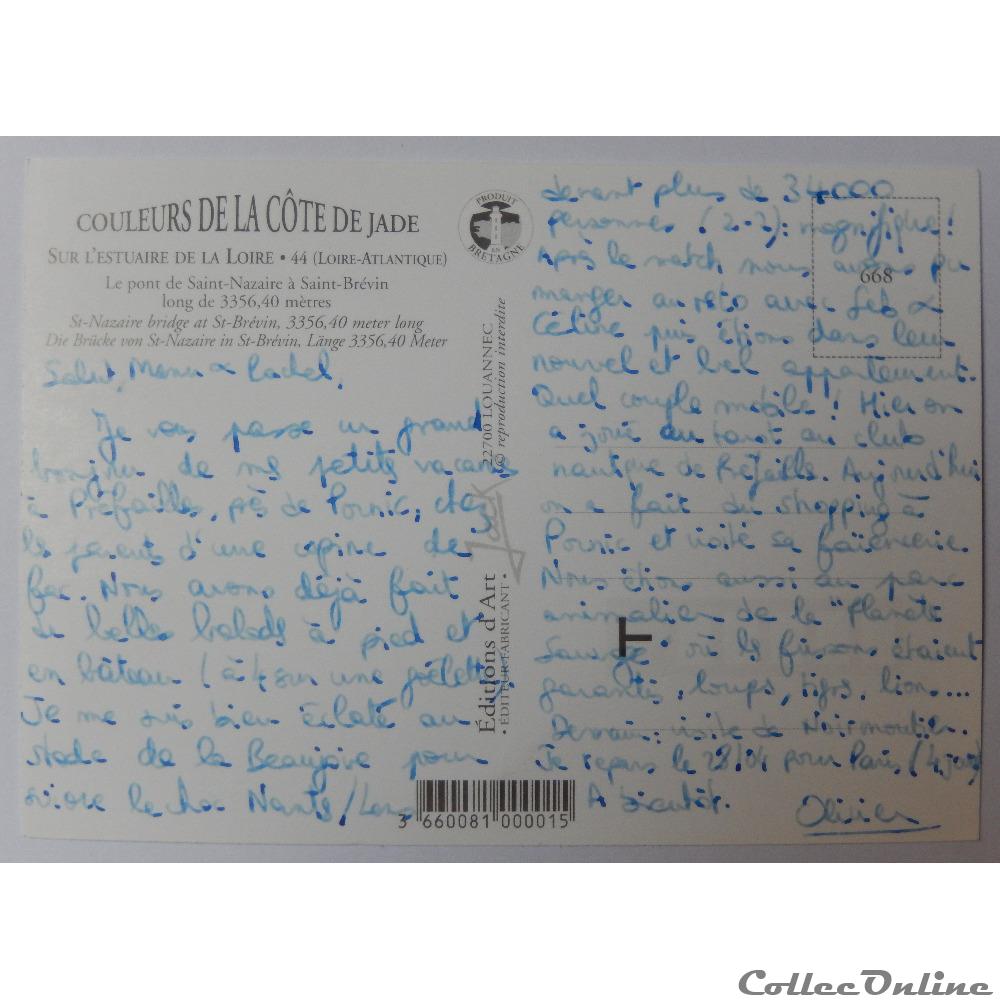 carte postale france pay cp de loire atlantique saint brevin le pont de saint nazaire