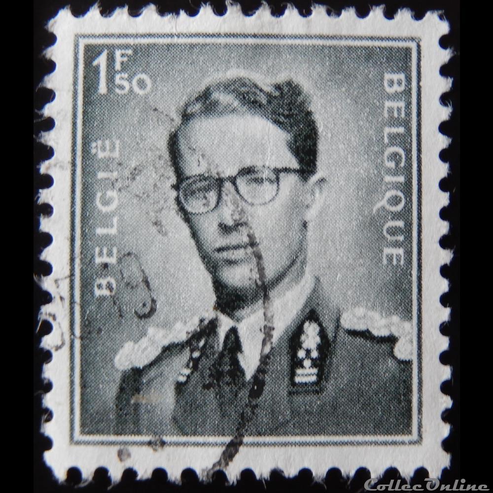 Belgique 00924 roi Baudouin 1F50 de 1953 timbre europe belgique 00924 roi baudouin 1f50 de 1953