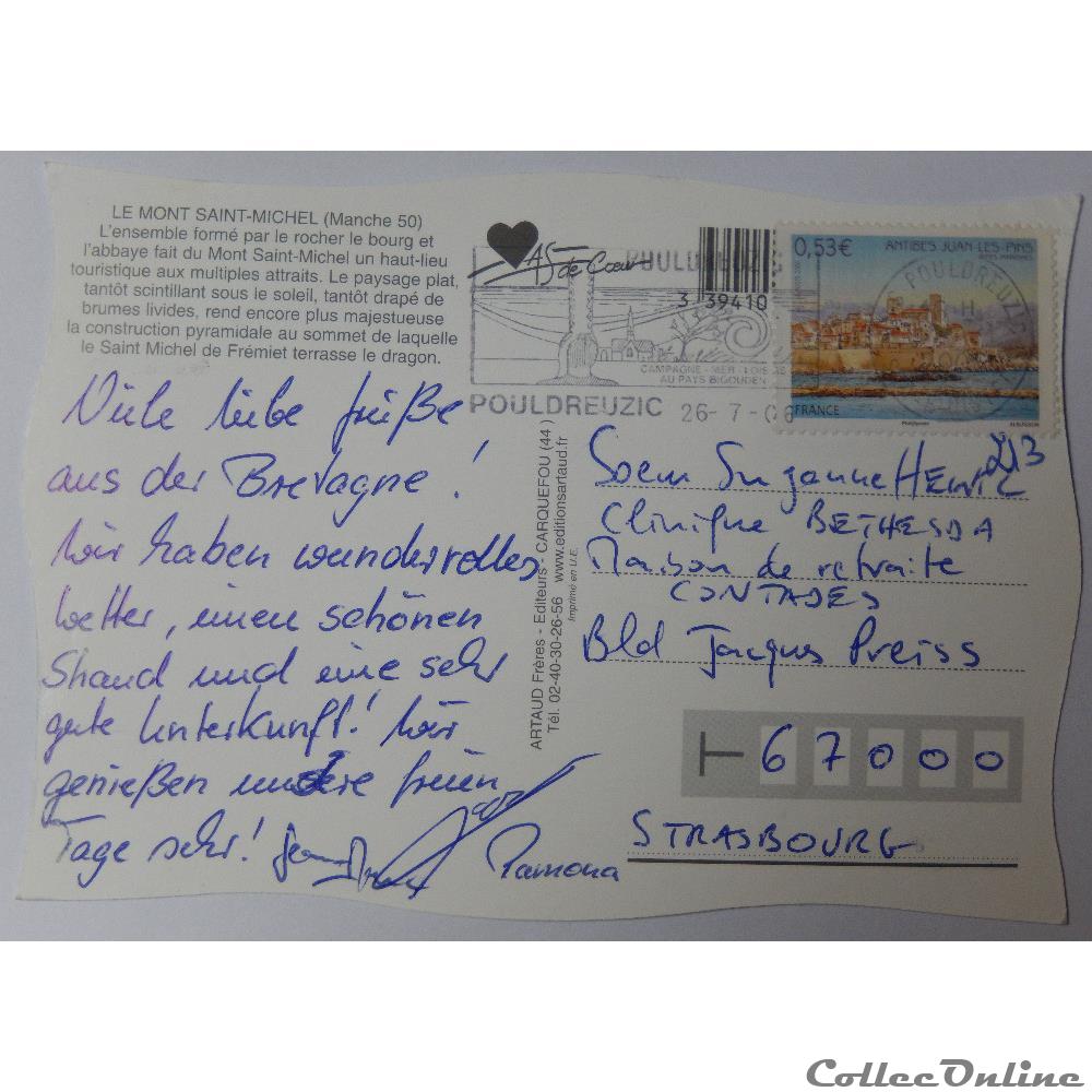 carte postale france basse normandie cp de la manche le mont saint michel