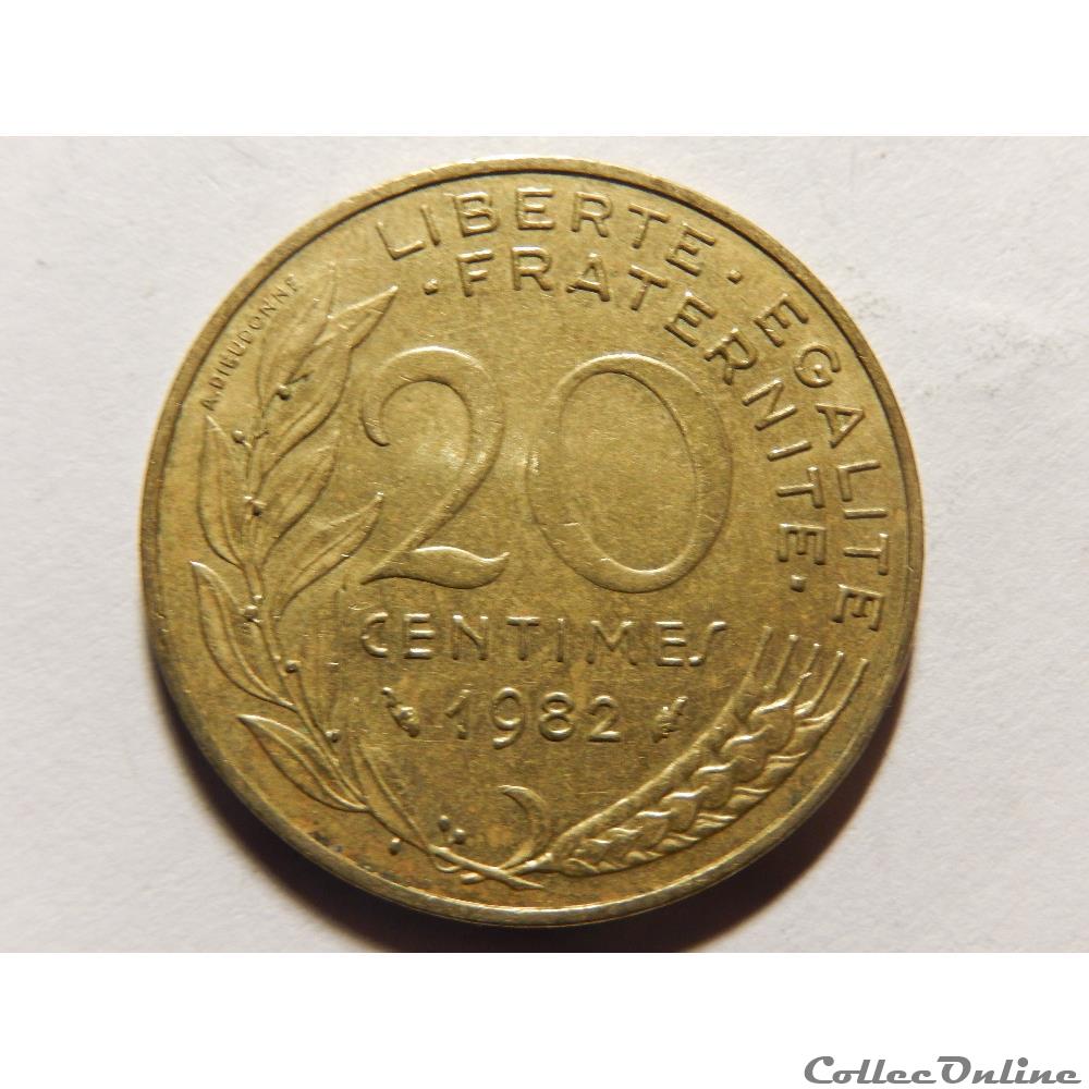 20 centimes Marianne 1982 monnaie france moderne 20 centimes marianne 1982