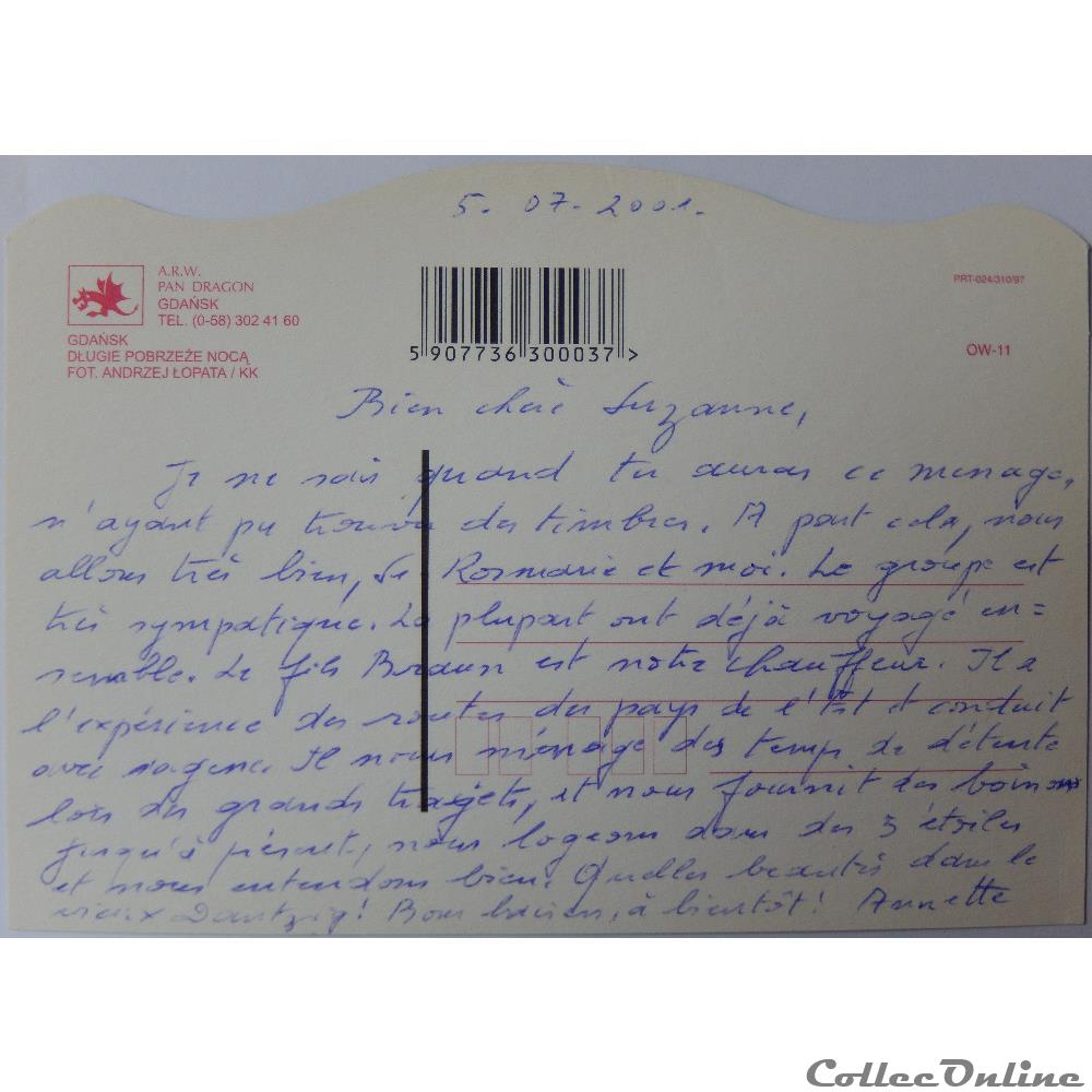 CP de Pologne, Gdansk carte postale europe bretagne cp de pologne gdansk