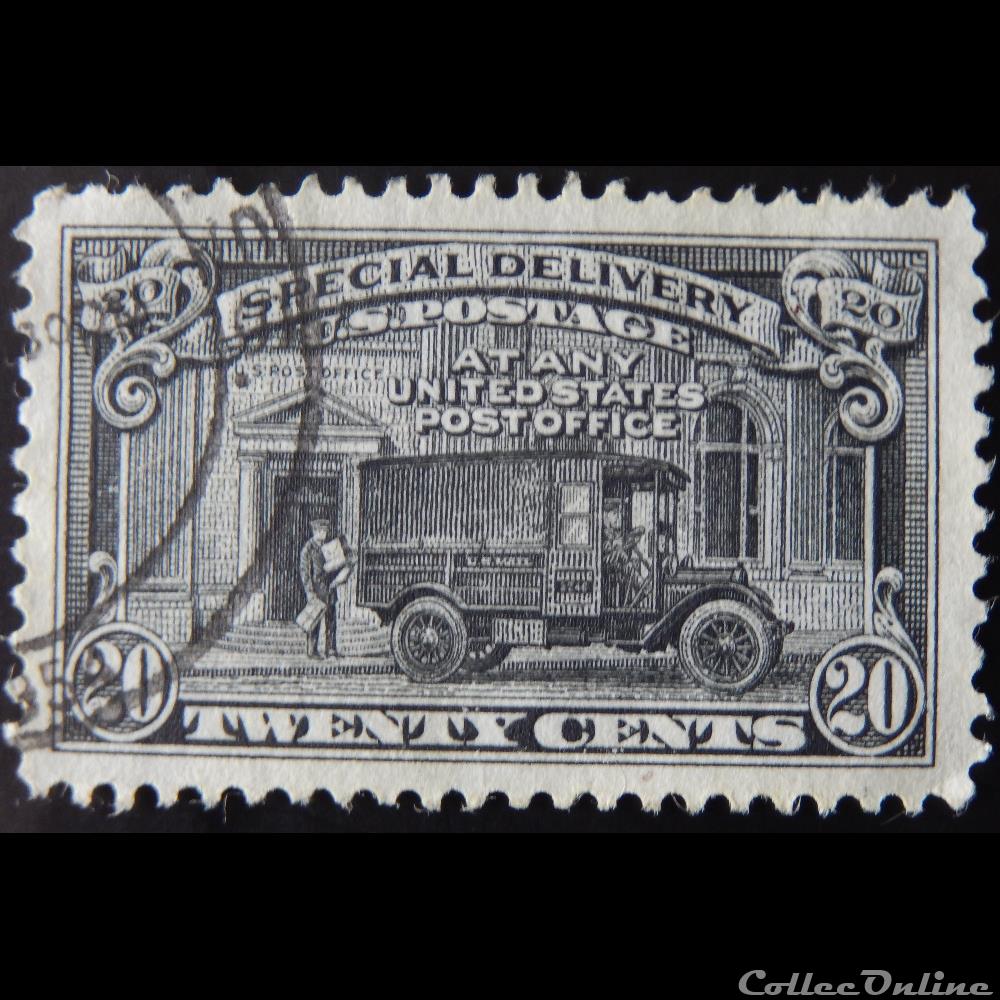 Etats Unis E0013 camion de la poste 20c de 1925 timbre amerique etats unis e0013 camion de la poste 20c de 1925