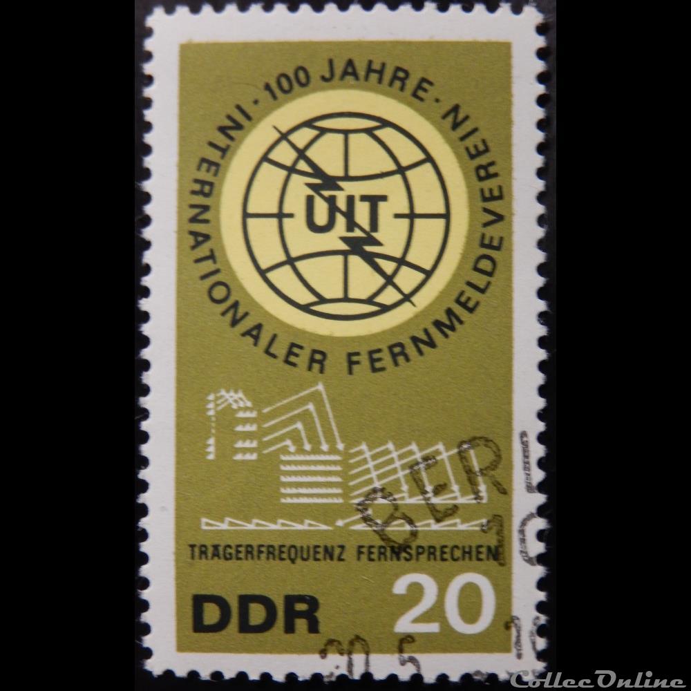 timbre europe allemagne rda 00815 u i t 20pf de 1965