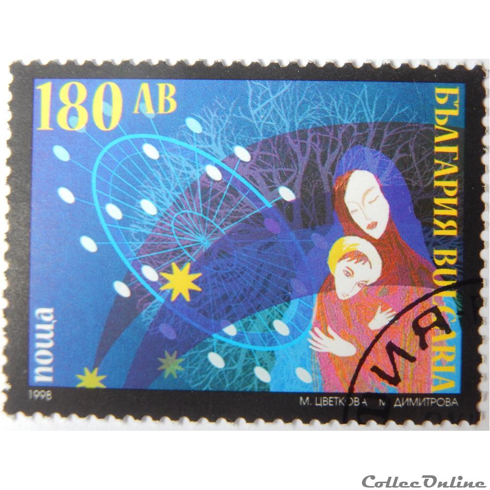Bulgarie 03801 noël 180Lev de 1998 timbre europe bulgarie 03801 noel 180lev de 1998