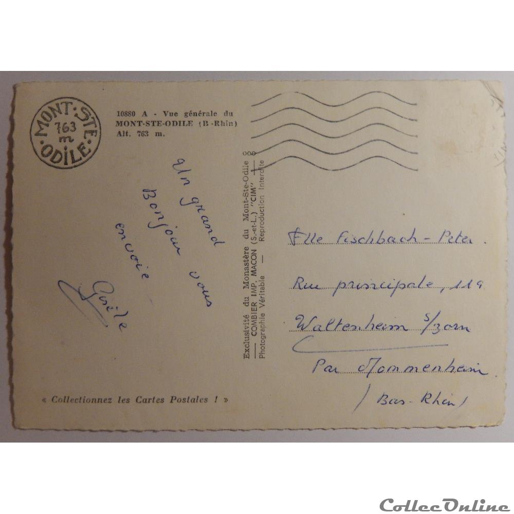 carte postale france alsace cpa du mont sainte odile bas rhin
