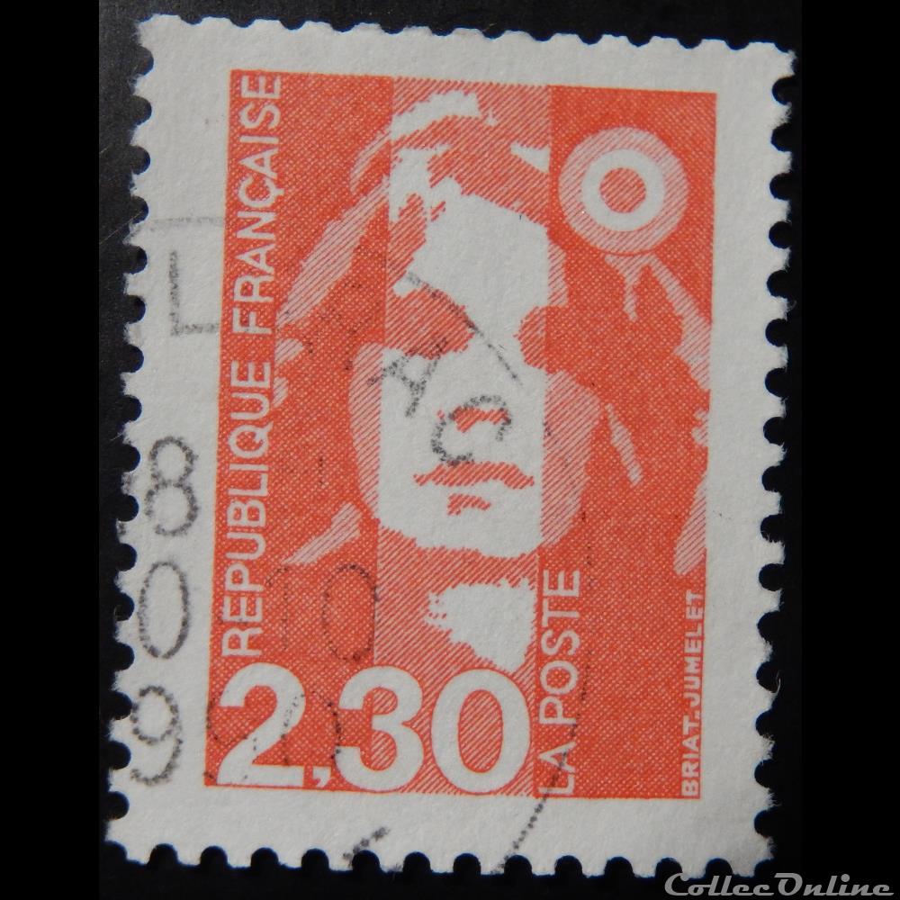 timbre france 02614 marianne de briat 2f30 rouge de 1990