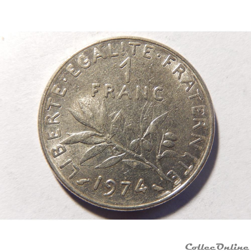 1 franc semeuse 1974 monnaie france moderne 1 franc semeuse 1974