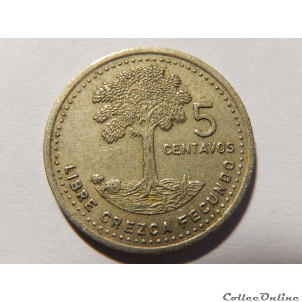 5 centavos de 1985 2 monnaie monde guatemala 5 centavos de 1985